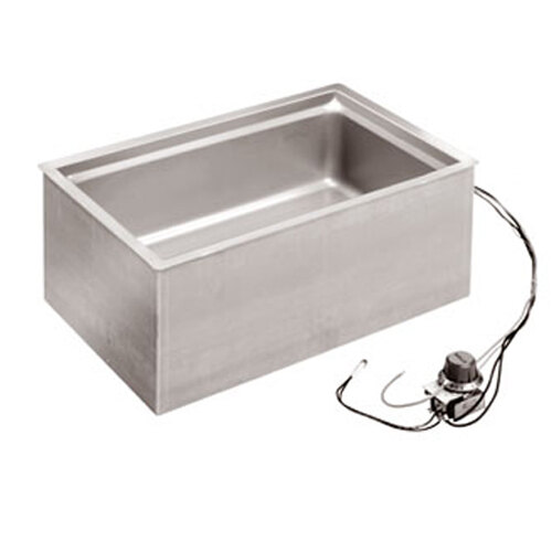 A Wells stainless steel bottom mount hot food well with a switch.