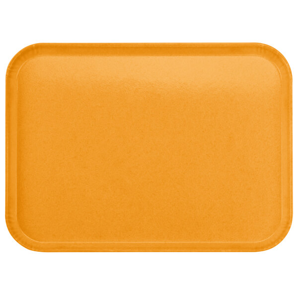A rectangular orange Carlisle Glasteel tray.