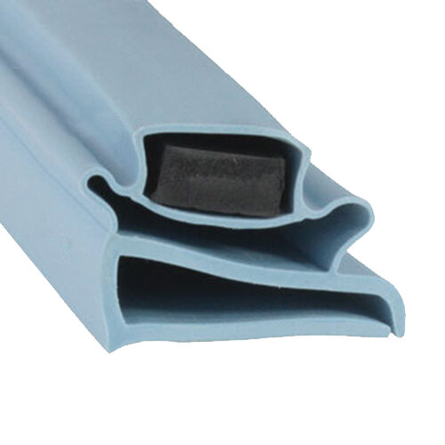 A blue Delfield rubber seal with black magnetic strips.