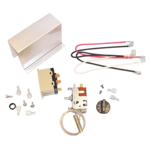 A True Temperature Control Kit with various electrical components and wires inside a silver box.