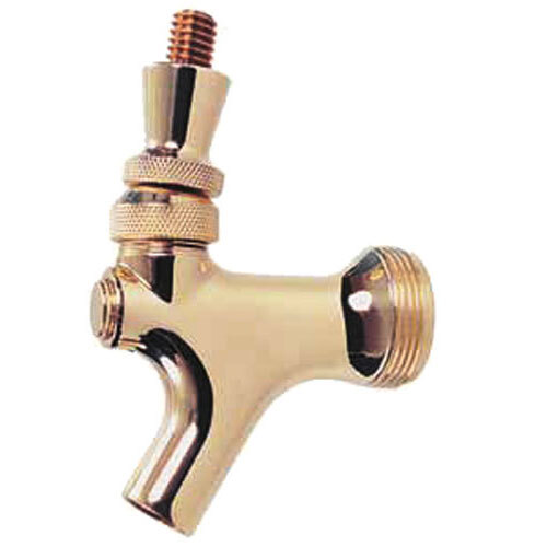 A Micro Matic brass beer faucet with brass lever.