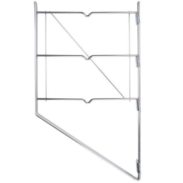 A Metro wall mount shelf with metal brackets for three shelves.