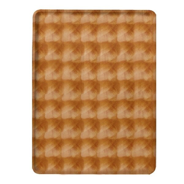 A rectangular brown Cambro dietary tray with a basketweave pattern.