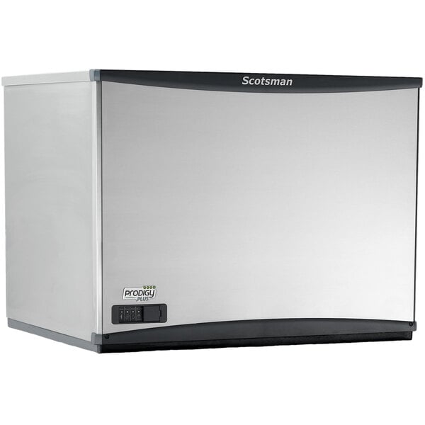 A Scotsman Prodigy Plus Eclipse remote condenser ice machine with a stainless steel finish.