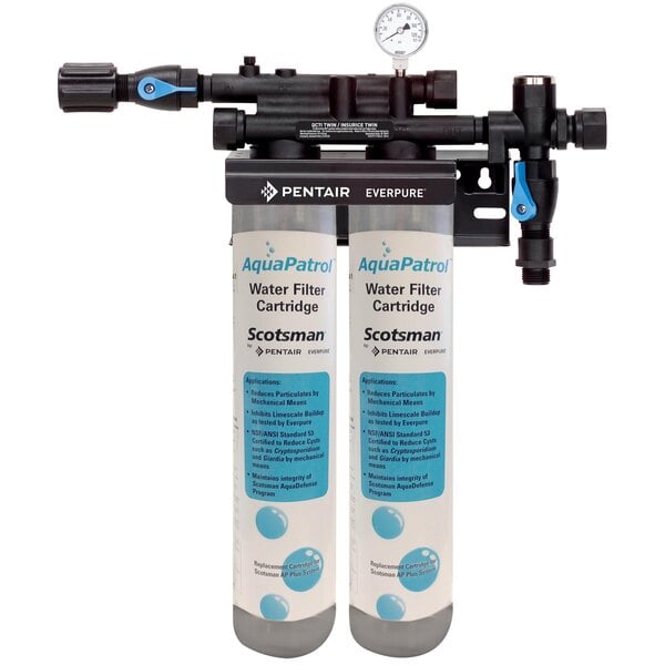 A Scotsman AquaPatrol Twin water filter cartridge.