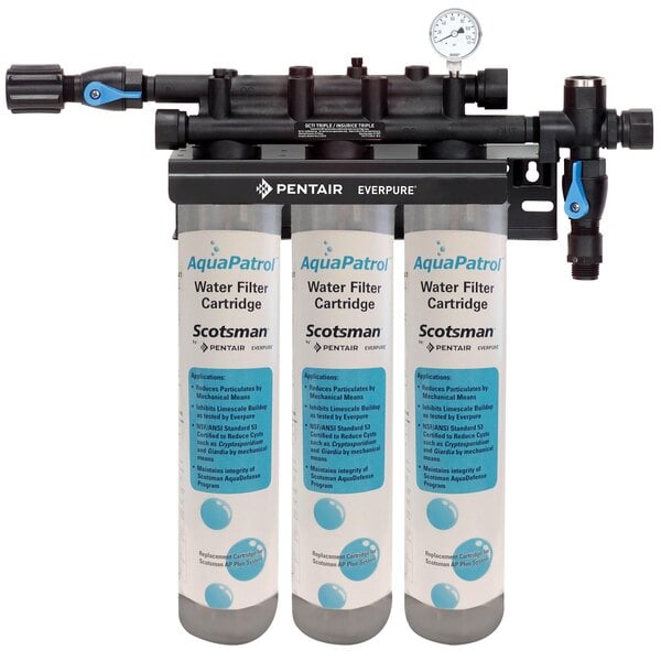 A group of Scotsman AquaPatrol Triple System water filters.