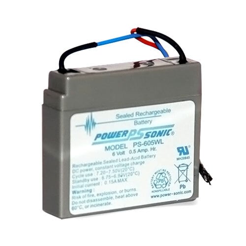 A Tor Rey Z-46600825 rechargeable battery with blue and red wires.