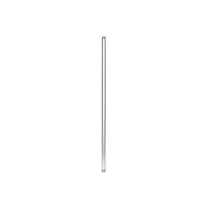 A long thin silver metal rod with white ends.