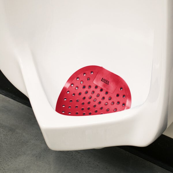Lavex Cherry Scent Deodorized Urinal Screen - 12/Pack