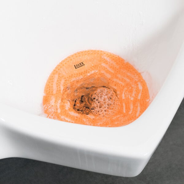 Lavex Citrus Scent Deodorized Gel Urinal Screen - 10/Pack
