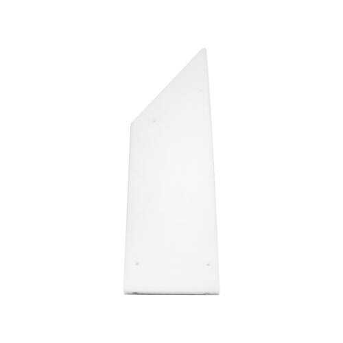 A white rectangular board with a pointy design on the front.