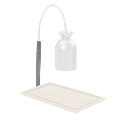 A white upright post for Nemco bulb warmer carving stations on a white background.