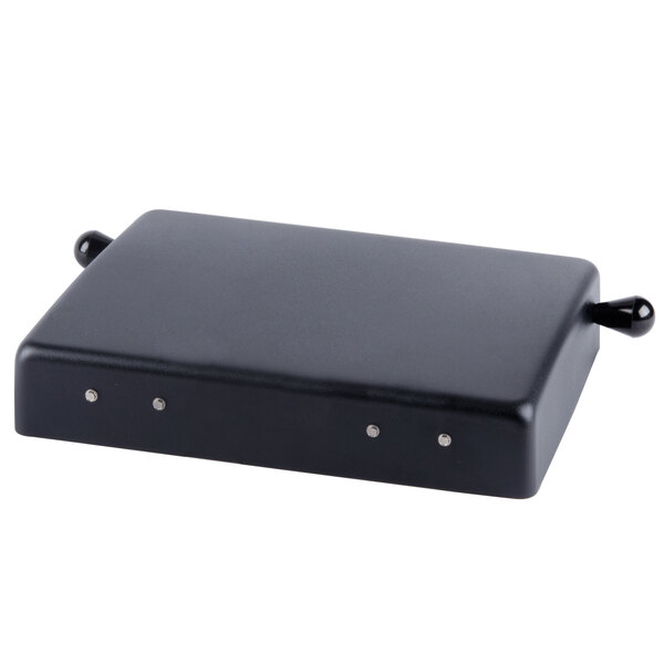 A black rectangular Nemco Lid Assembly with silver buttons.