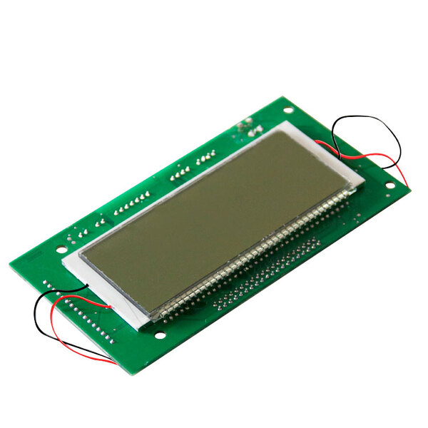 A green electronic display board with wires.