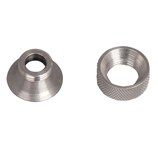 A Bunn funnel tip kit with two stainless steel nuts and a screw.