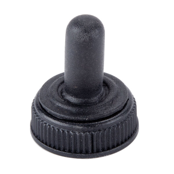 A black plastic cylinder with a black cap.