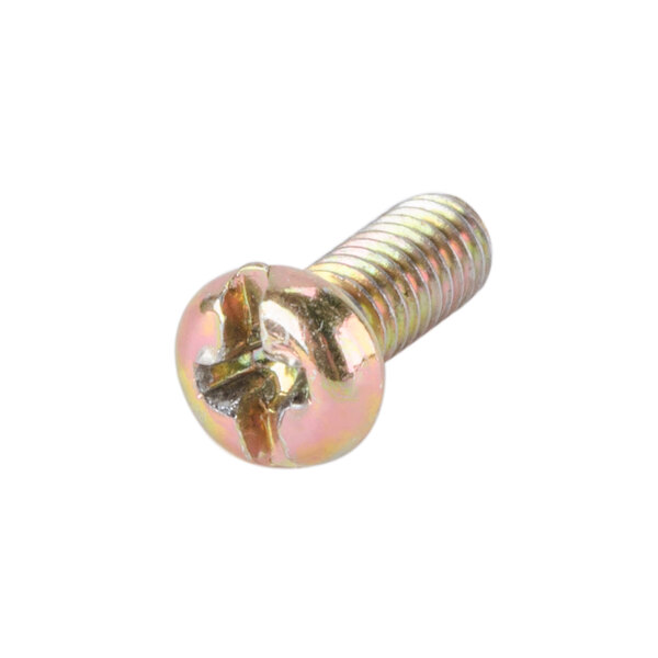 A close-up of a metal screw with a Waring Actuator Bracket Screw