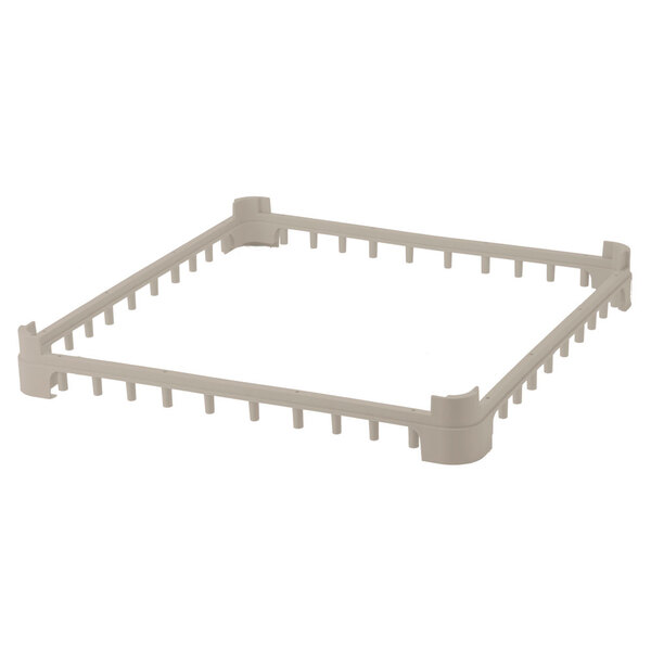 A white plastic extender with rows of holes for Vollrath Signature Glass Racks.