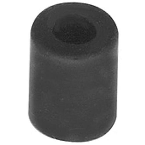 A black rubber cylinder with a hole in it.