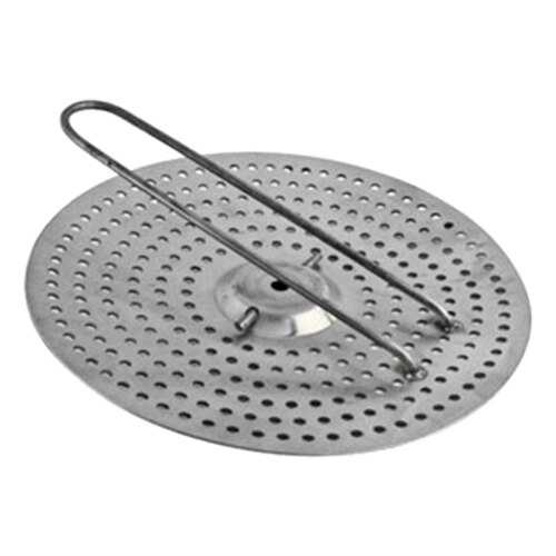 A Cleveland DS-2 Tangent Draw-Off Valve Drain Strainer with a metal grid and a handle.