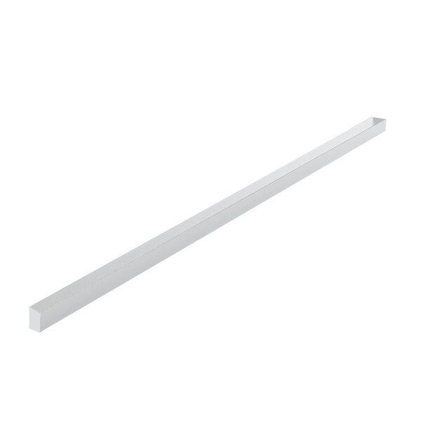 A long white metal rod with square ends.