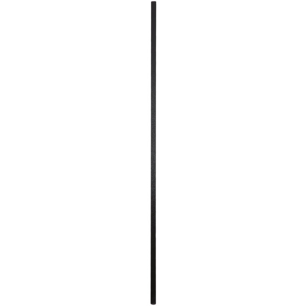 A long black pole with white ends.