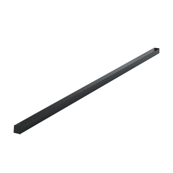 A long black metal bar with white ends.