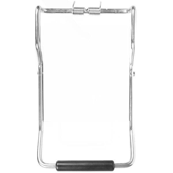 A metal frame with a black handle and a metal hook for a Waring Large Handle.