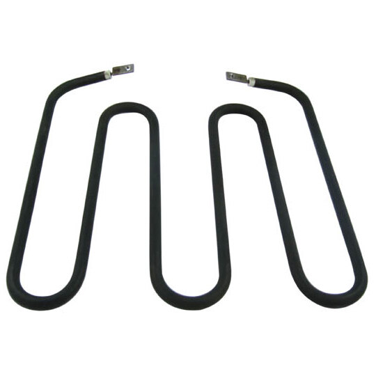 A pair of black Waring panini grill heating elements.