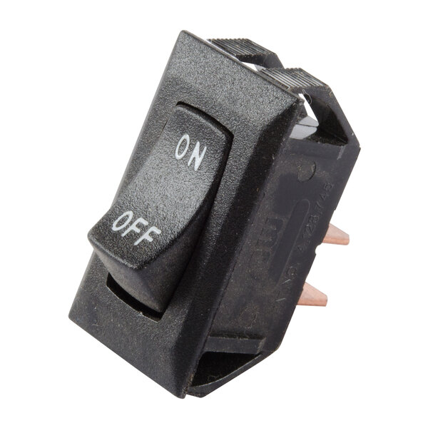 A black toggle switch with white text reading "On" and "Off"