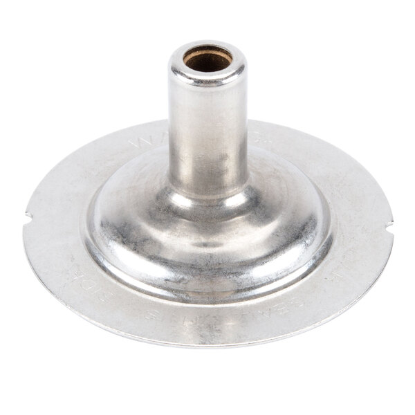 A stainless steel bearing holder for a Waring blender.