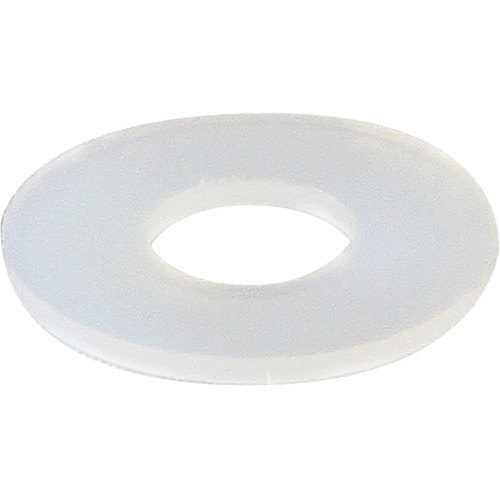 A white round object with a hole in it.