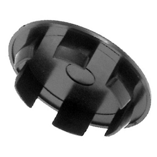A black plastic object with holes.