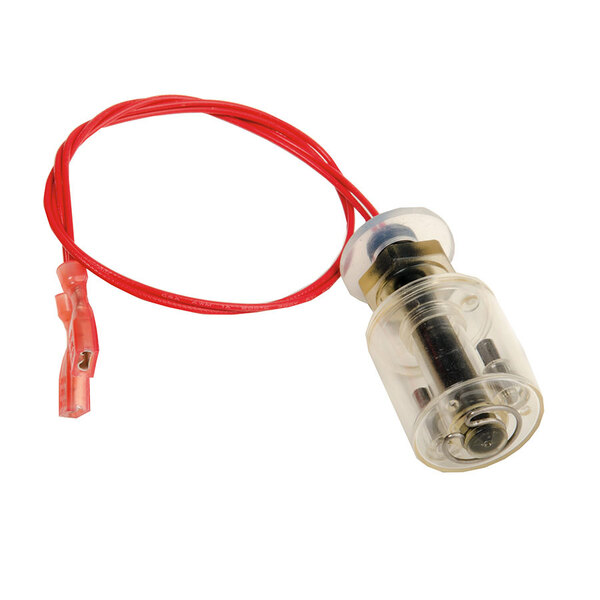 The Bunn liquid level switch assembly with a red and white cable attached to it.