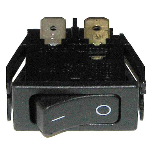 A Bunn black rocker switch for coffee brewers with two buttons.