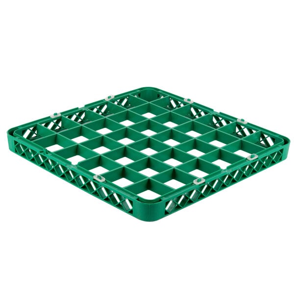 A green plastic grid extender for Noble Products glass racks.