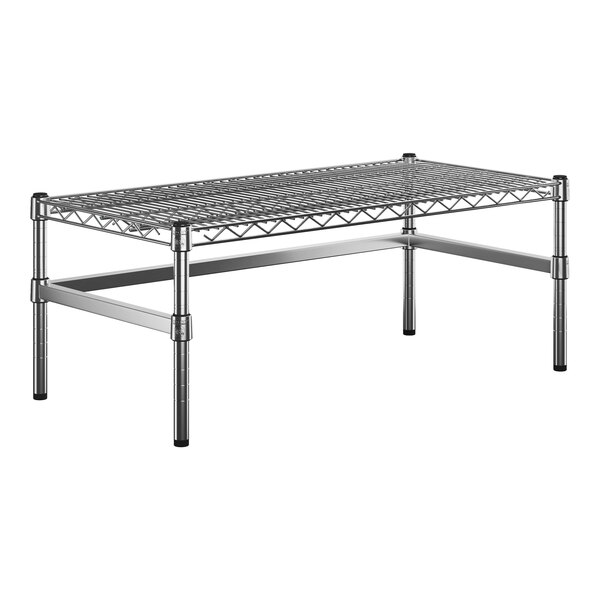 Regency 36" x 18" x 14" Chrome Plated Wire Dunnage Rack with Extra Support Frame - 600 lb. Capacity