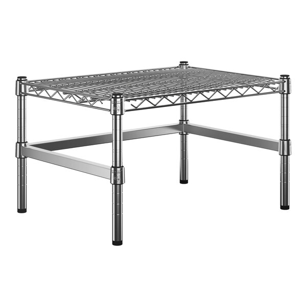 Regency 24" x 18" x 14" Chrome Plated Wire Dunnage Rack with Extra Support Frame - 600 lb. Capacity