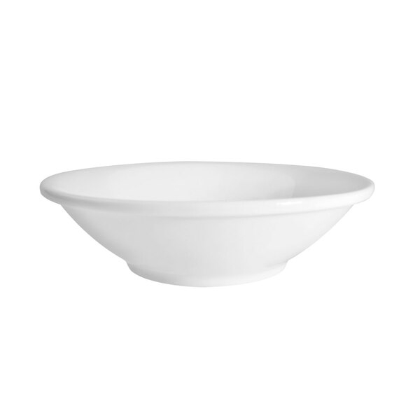 A CAC Harmony super white porcelain fruit bowl on a white background.