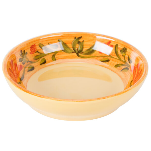A GET Venetian bowl with a flower design.