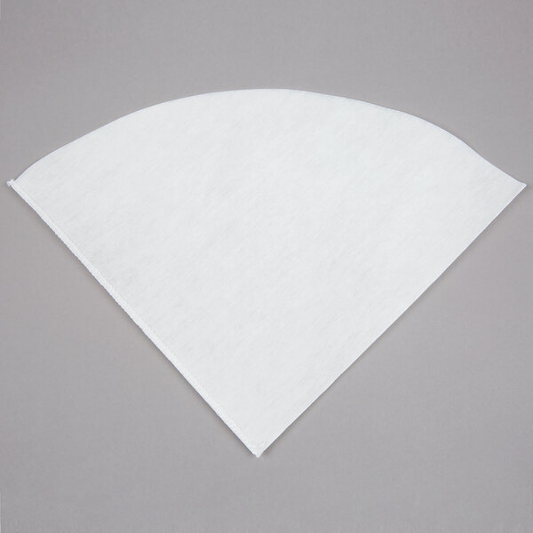 A white paper cone shaped filter.