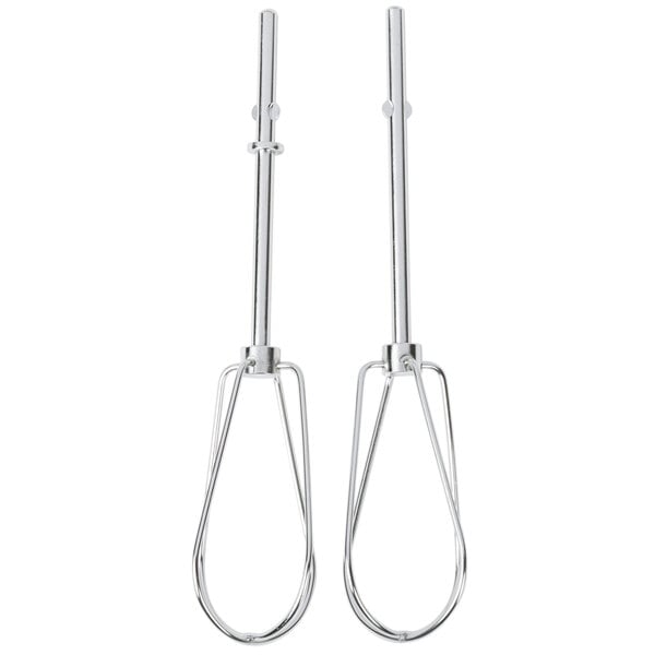Stainless steel KitchenAid Turbo Beaters with handles.