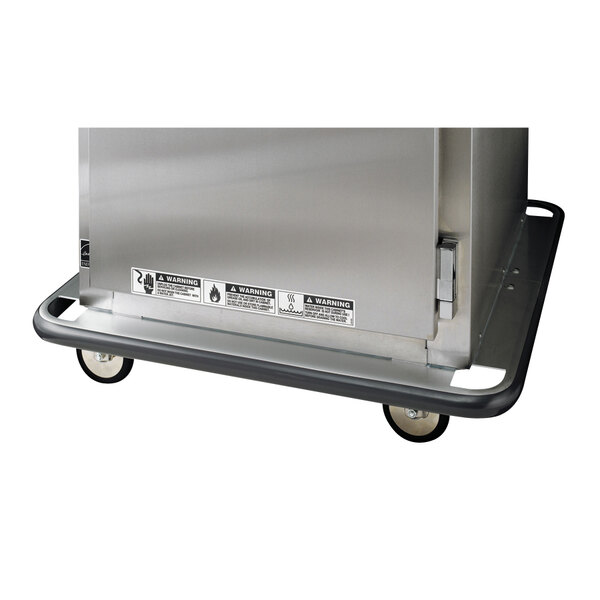 A stainless steel Metro C5 Series cabinet with a metal bumper around the edges.