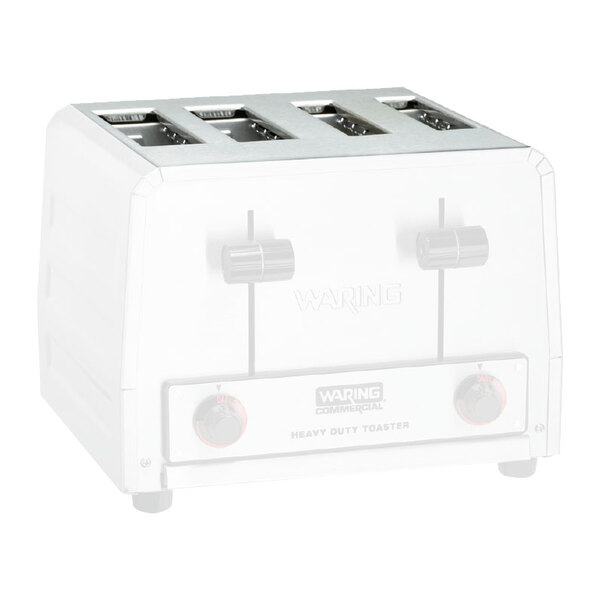 A white Waring top cover plate for a toaster with four slots.