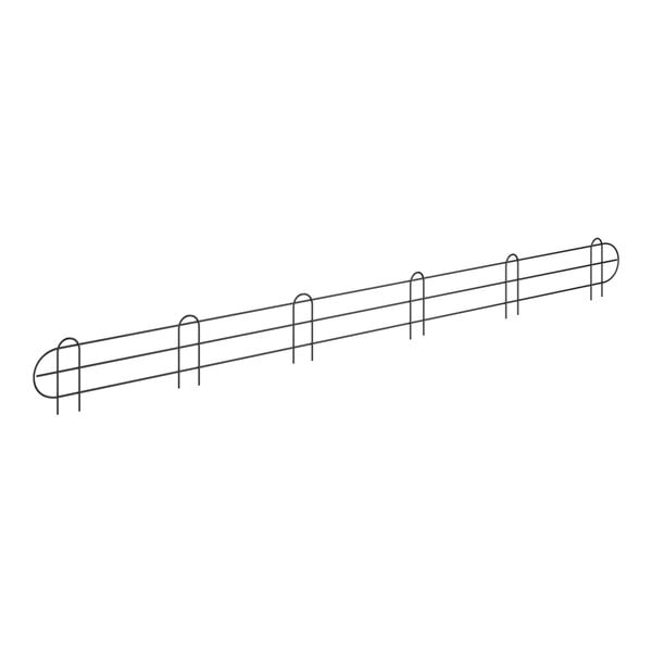 Regency 69 5/8" x 5 15/16" Black Epoxy Wire Shelf Ledge For 72" Wire Shelving