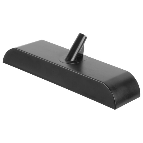 A black rectangular object with a handle.