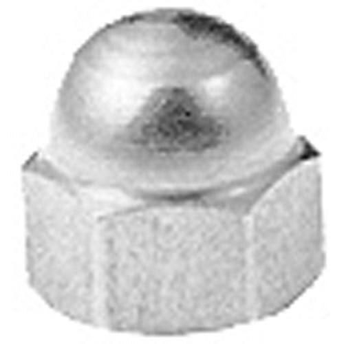 A close-up of a silver Waring acorn nut.