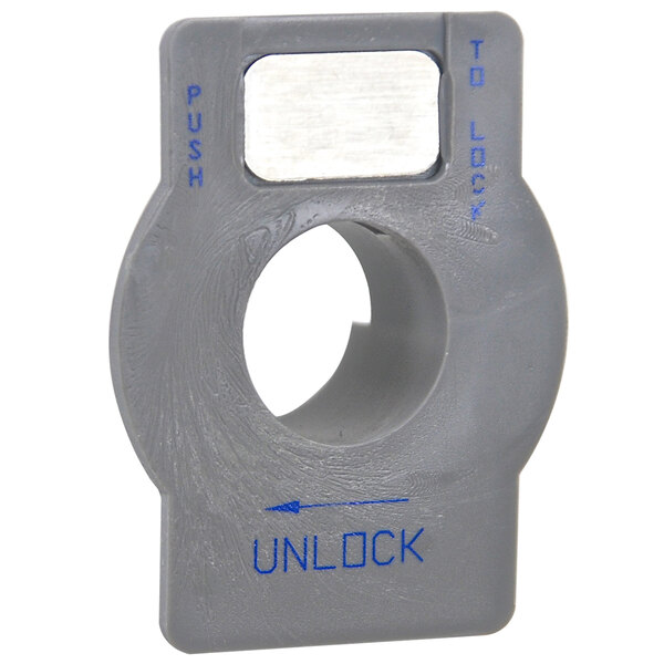 A grey lock with the word "unlock" on it.