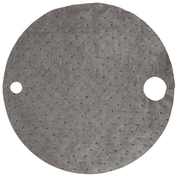 A grey round Spilfyter drum top with holes.