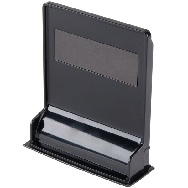 A black plastic drawer for a Waring knife sharpener with a rectangular window.